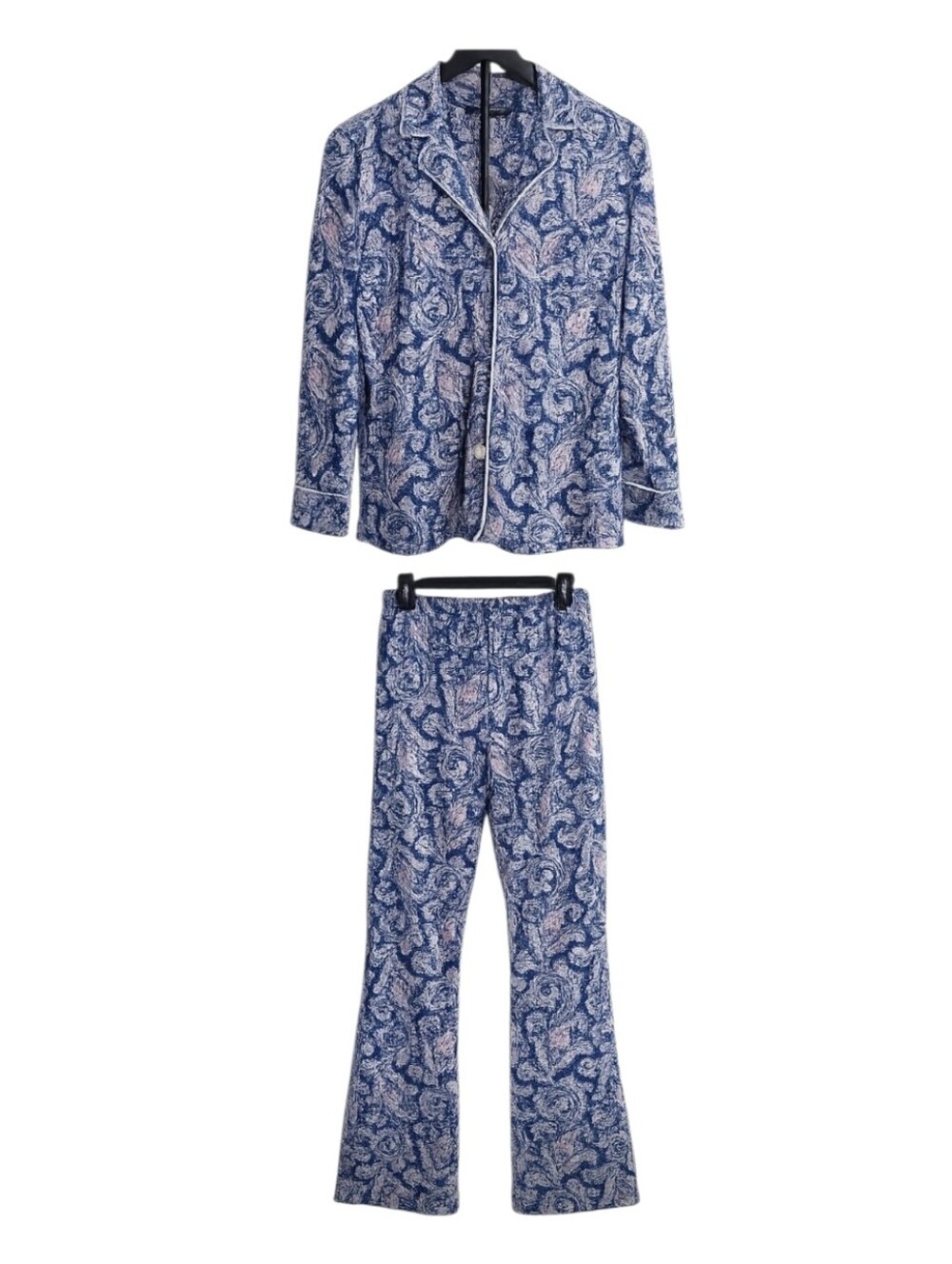 Lauren Ralph Lauren 2pc PJ Set Size S Blue Pink Paisley Lightweight Lounge Sleep